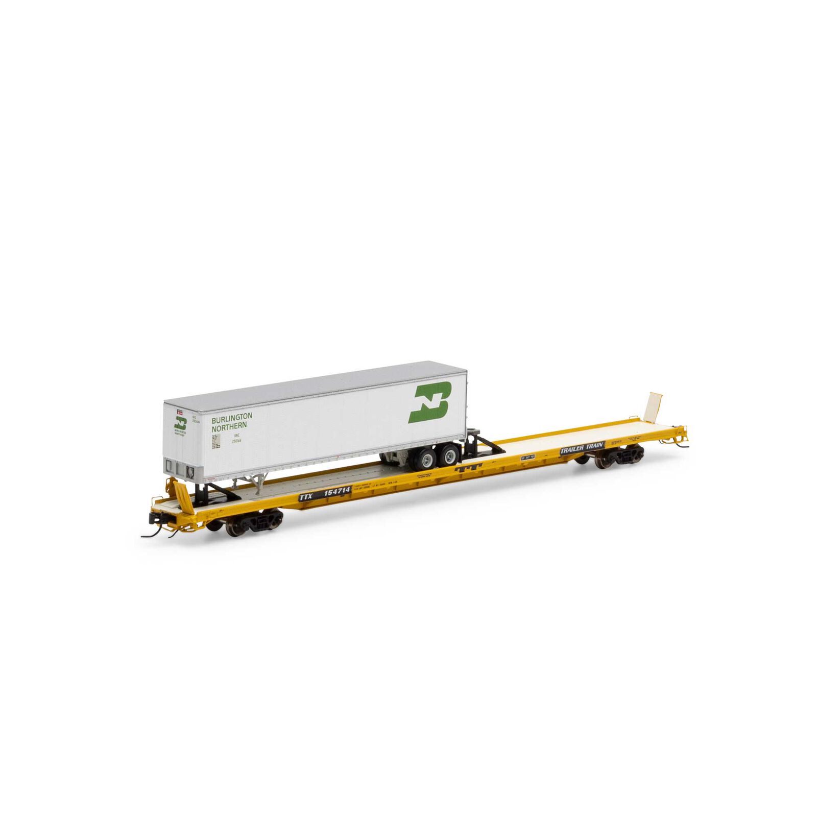 N F89-F Flat with Trailer, TTX/Yellow #154714