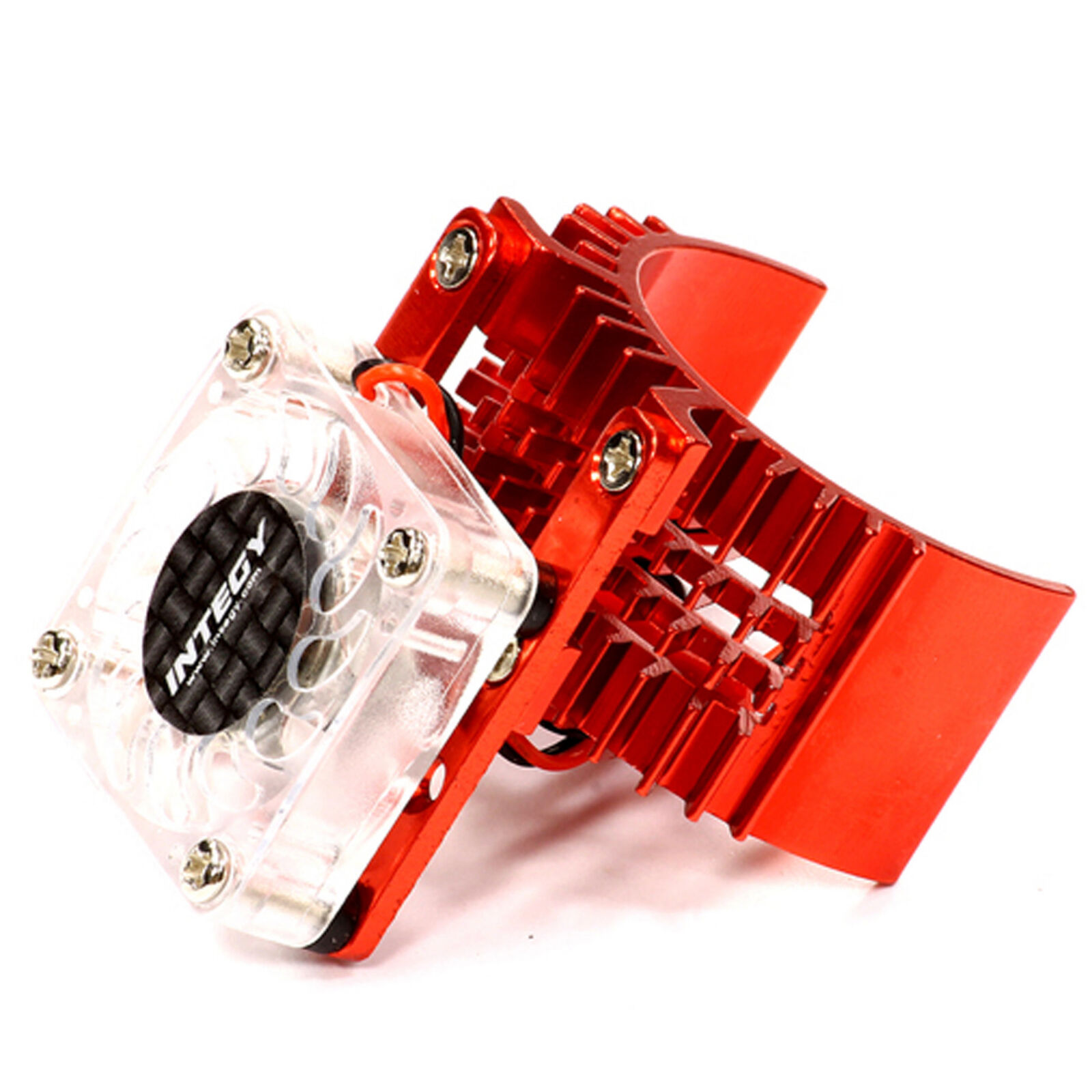 Motor Heatsink & Fan, Red: Traxxas Slash, Stampede, Rustler, Bandit 2WD