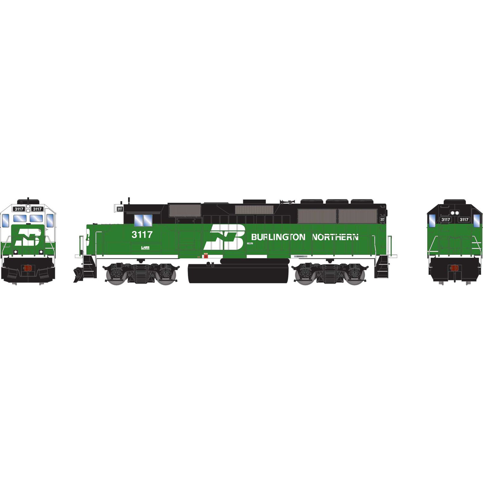 HO ATH GP50 Locomotive with DCC & Sound, BN #3117