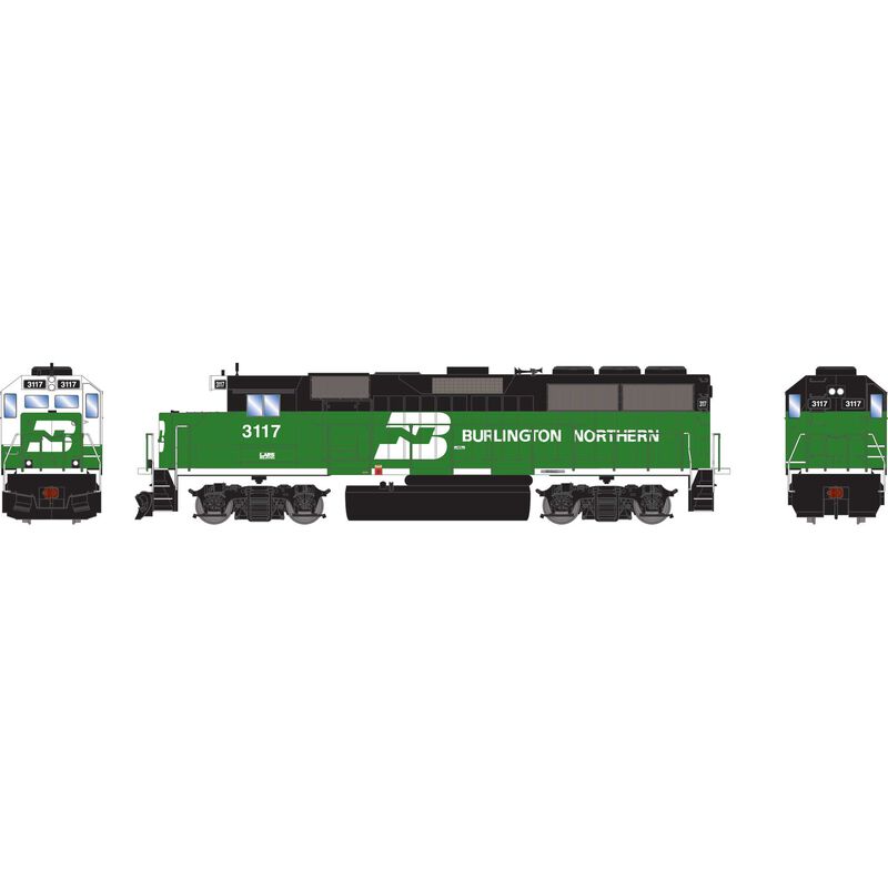 HO ATH GP50 Locomotive with DCC & Sound, BN #3117