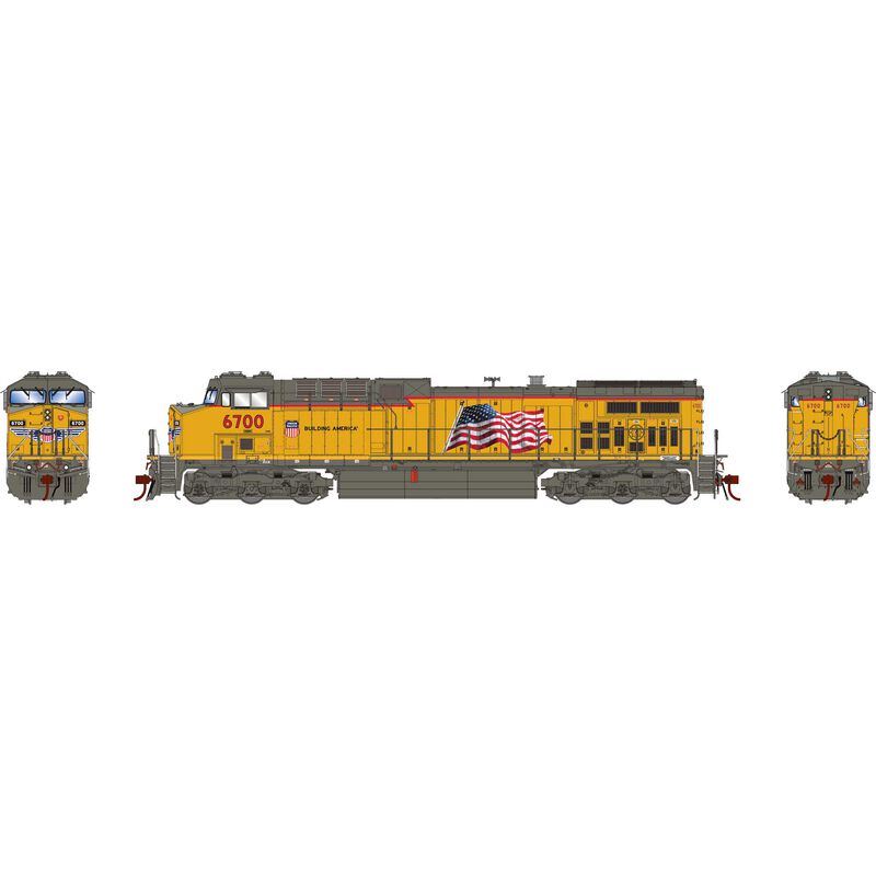 HO AC4400CW Locomotive, UP/Flag #6700