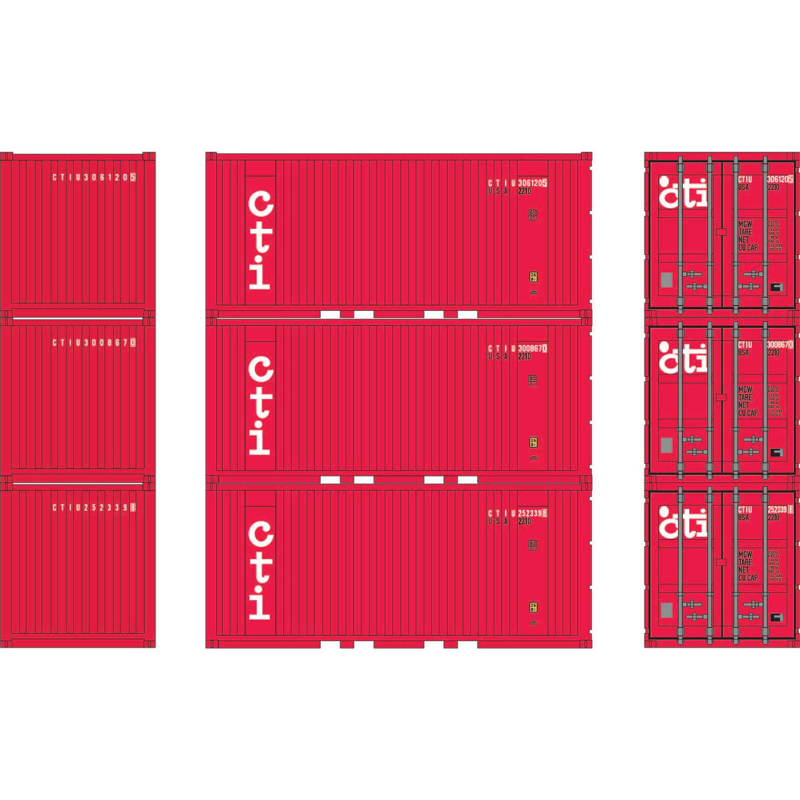HO 20' Corrugated Container, CTIU (3)