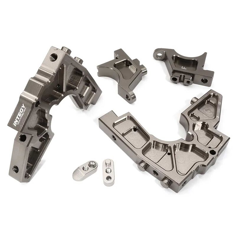 Billet Machined Front Bulkhead Set: Losi DBXL-E 2.0