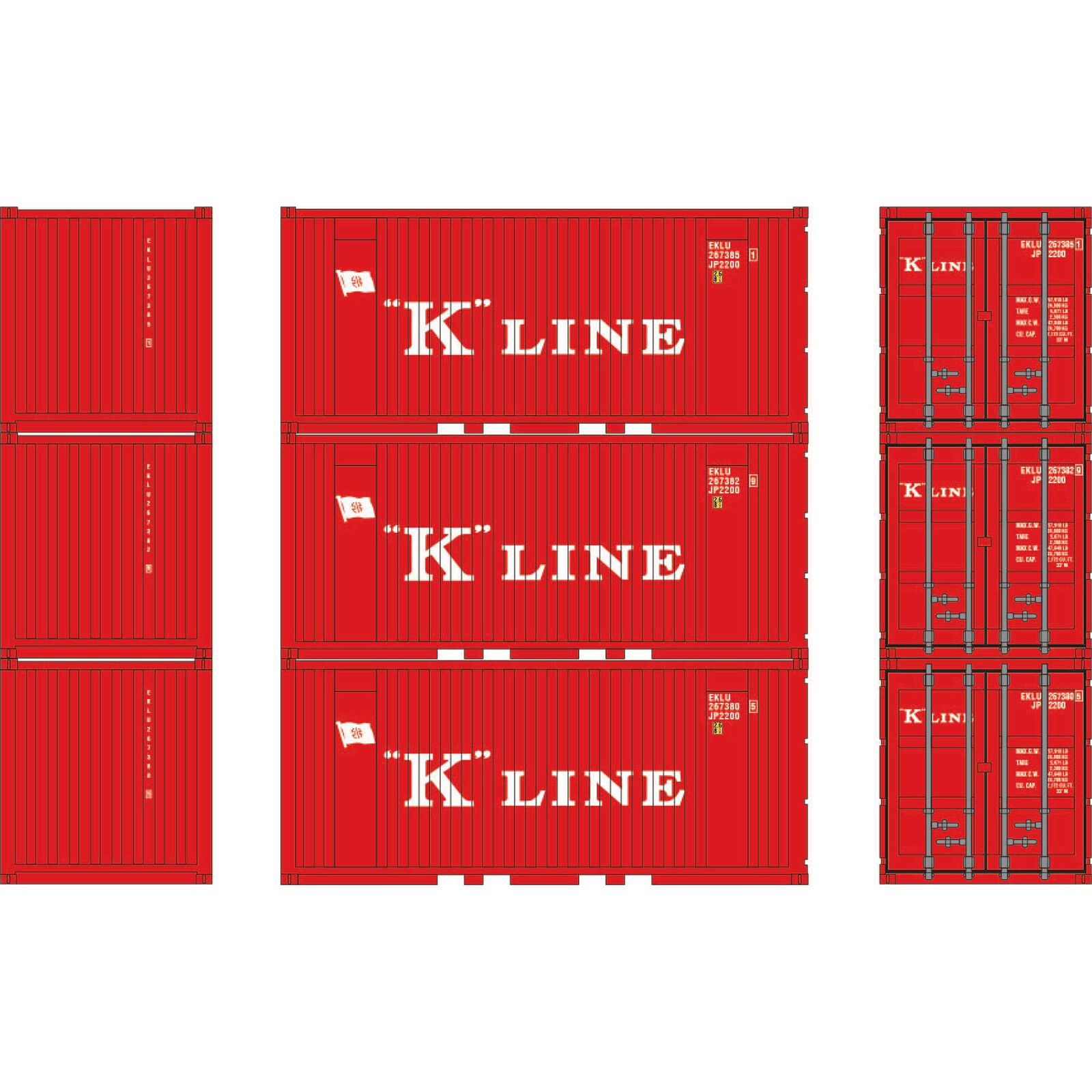 HO 20' Corrugated Container, EKLU (3)