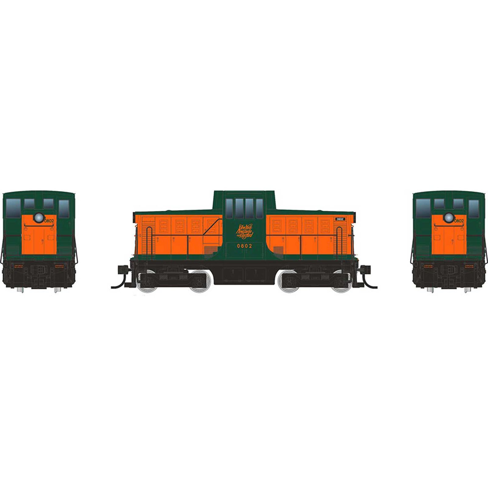HO GE 44 Tonner Switcher Locomotive, NH Warm Orange #0801