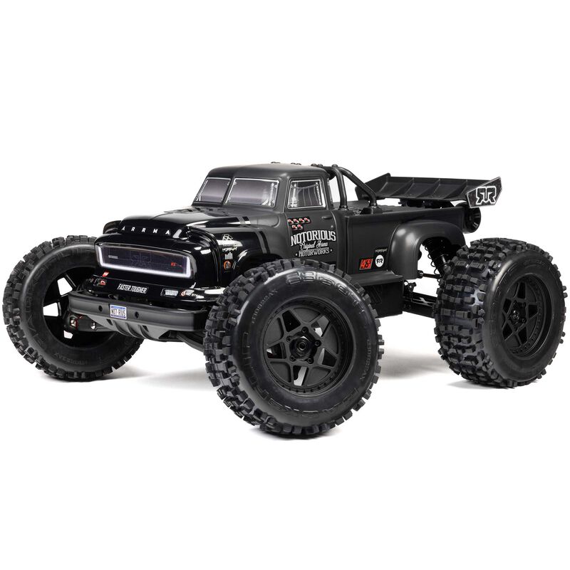 1/8 NOTORIOUS 6S 4X4 RTR Brushless Stunt Truck, Black - SCRATCH & DENT