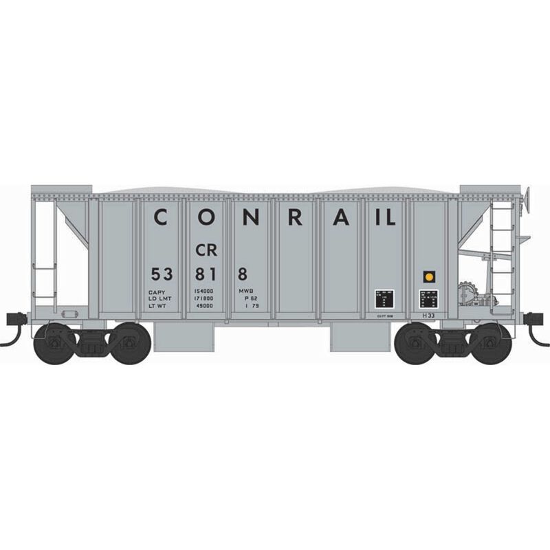 HO 70-Ton 2-Bay Ballast Car, CR Gray #53818
