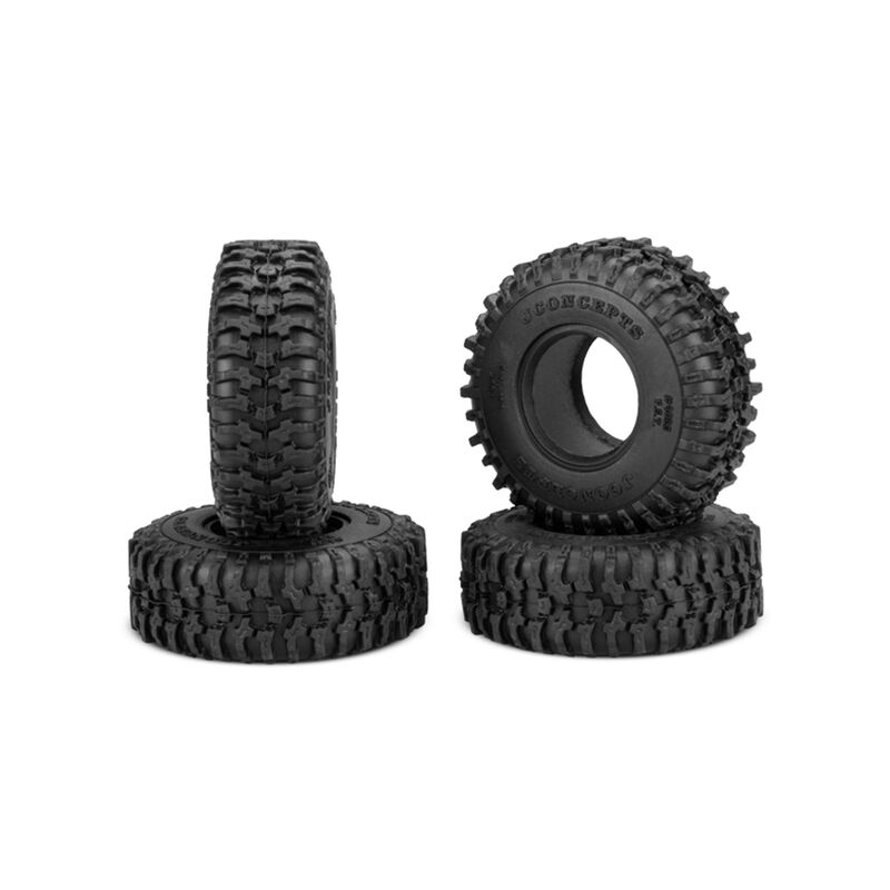 1/24 Tusk 1.0” SCX24 Crawler Tires and Inserts, Green Compound (2)