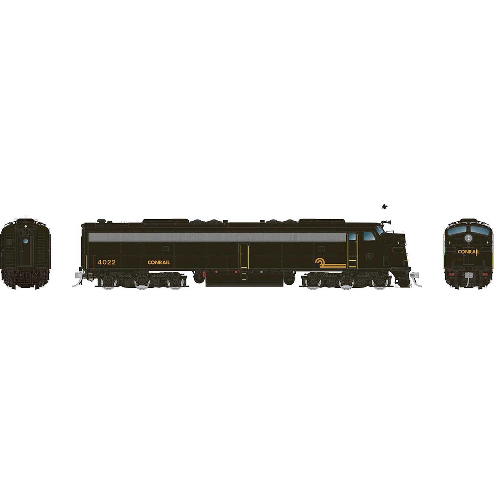 HO EMD E8A Locomotive with HEP, with DCC & Sound, CR #4020