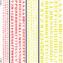 Railroad Roman Letters, Red/Yellow