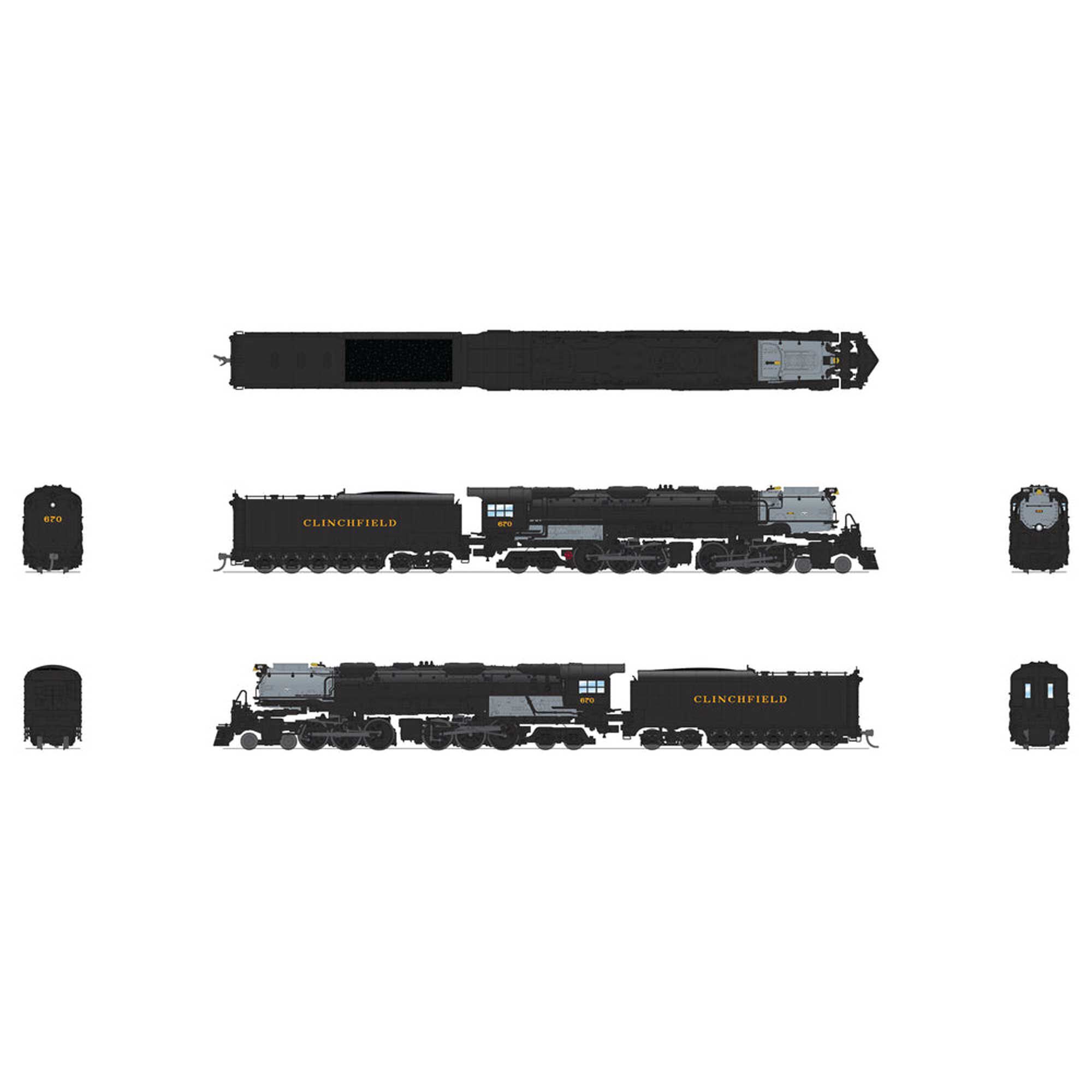 Broadway Limited Imports N Challenger 4-6-6-4 Locomotive with Coal