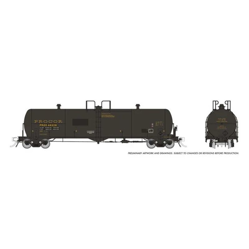 HO Procor 20K gal Tank Car: PROX - Late w/ Old Logo: Single Car