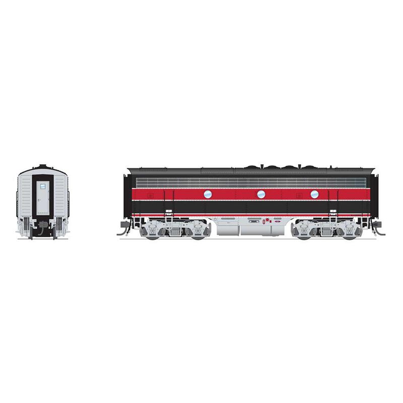 HO EMD F7A Locomotive, CRIP 105B Red & Black Aluminum Trucks
