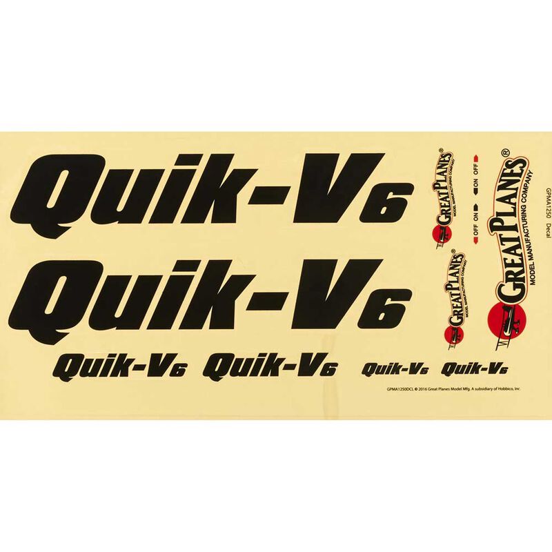 Decal QuikV6 Q500 ARF