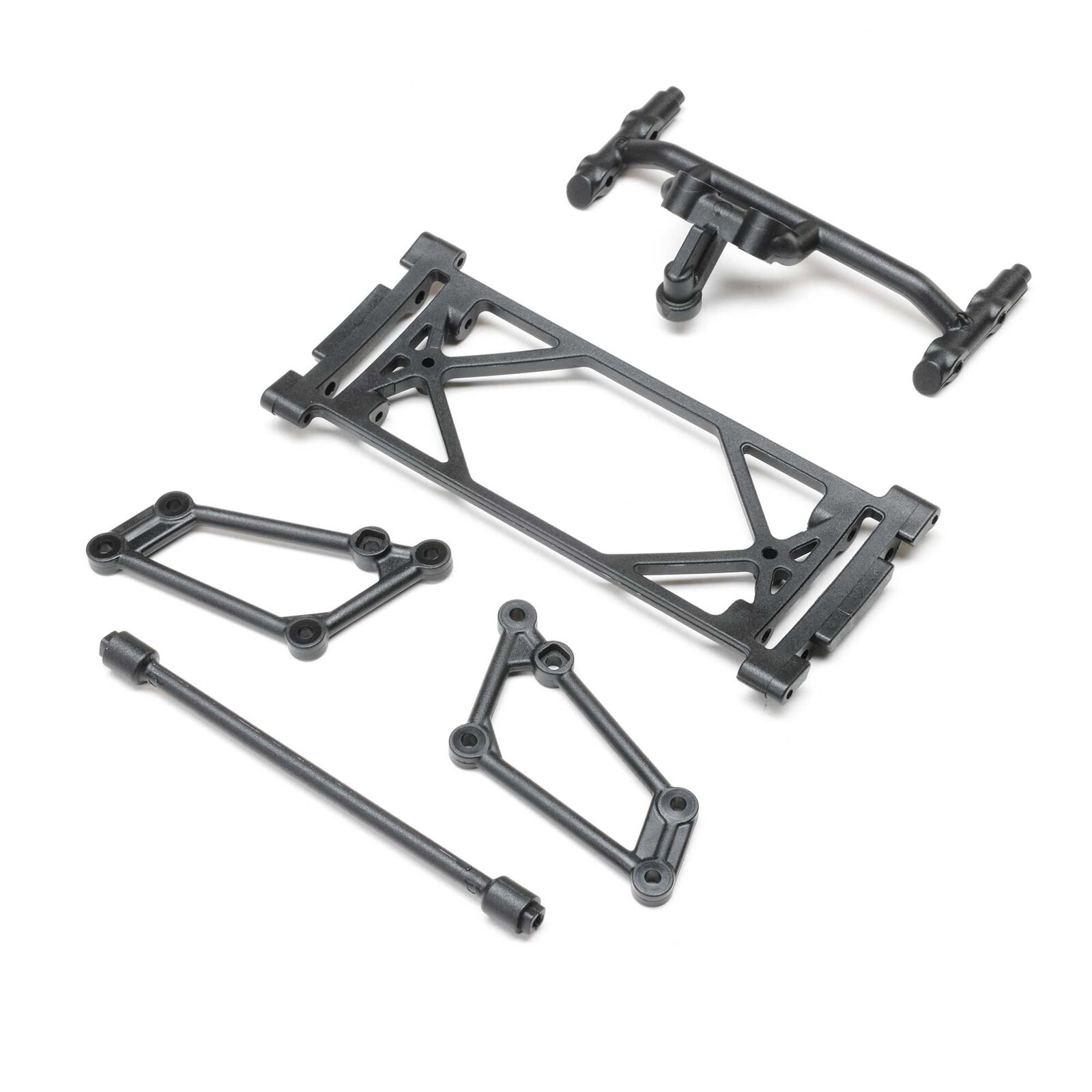 Front Wing Mount Set, Black: 22S Sprint