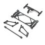 Front Wing Mount Set, Black: 22S Sprint
