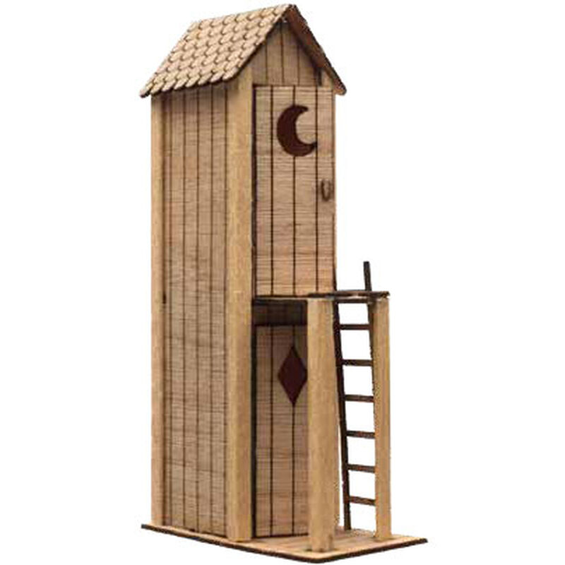 HO Laser Cut KIT Double Duty 2-Story Outhouse