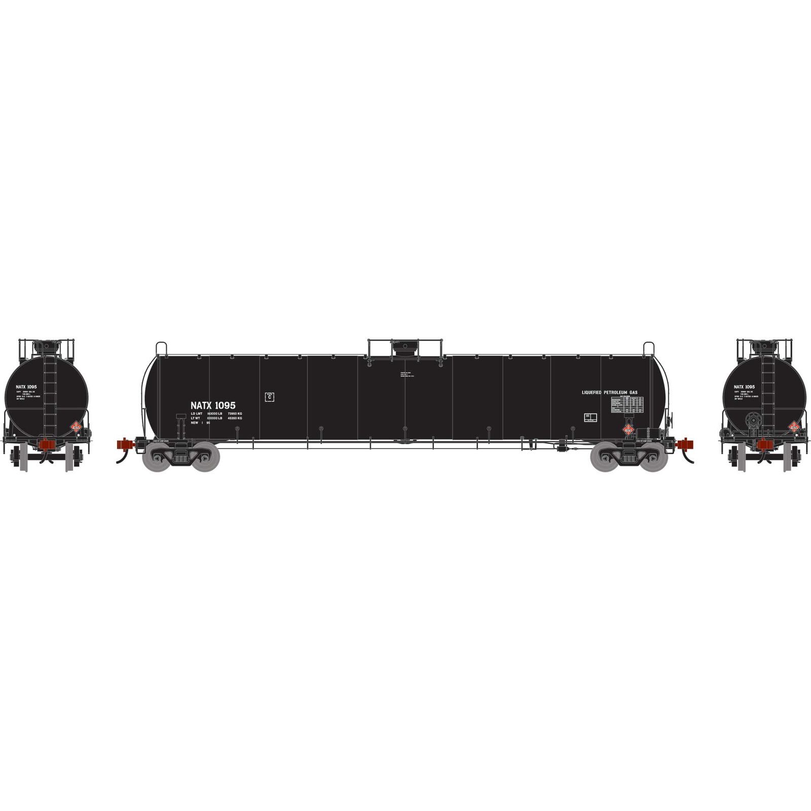 N UTC 33K LPG Tank Car- Early, NATX #1095