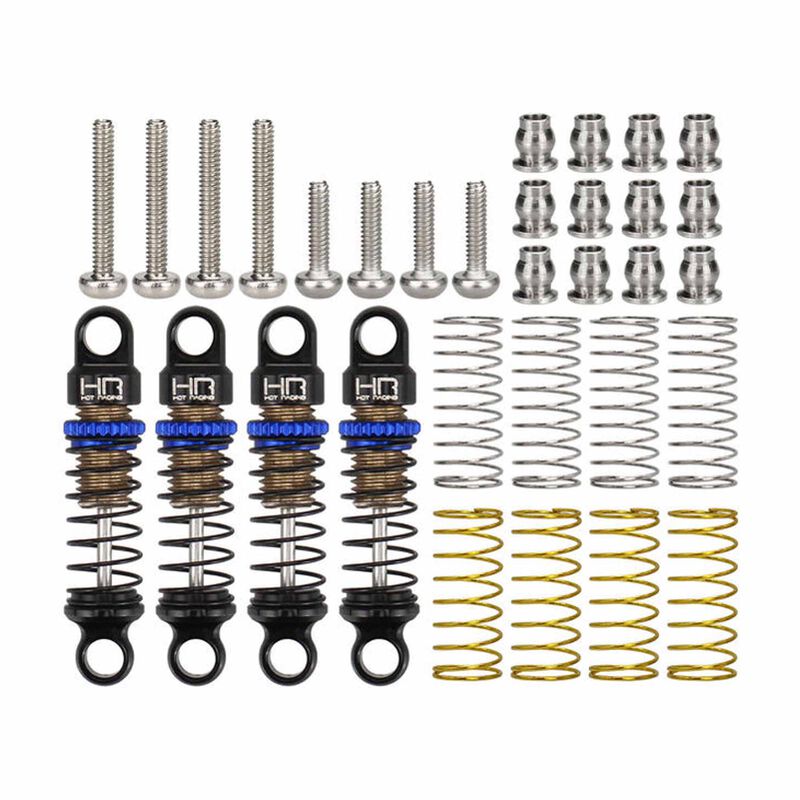 Hot Racing Aluminum 21.5mm Adjustable Shocks with Three Spring Rates, 1/30 Axial SCX30