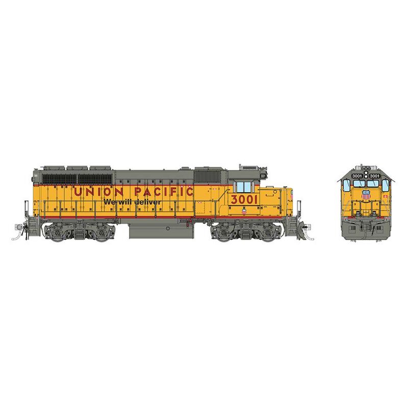 HO EMD GP40 Mother Locomotive, Union Pacific: #3001