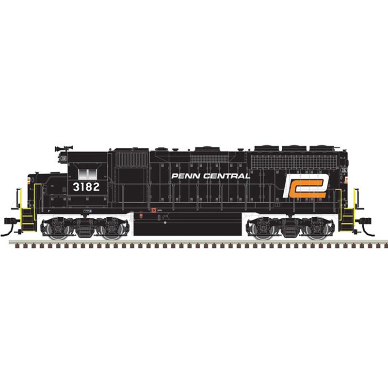 N GP 40 Loco Penn Central 3182, Black/White