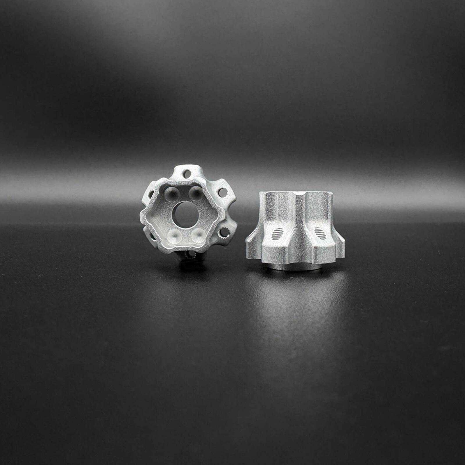 12mm Machined Aluminum Hex Hubs w/ Hardware, 10mm Offset (2)