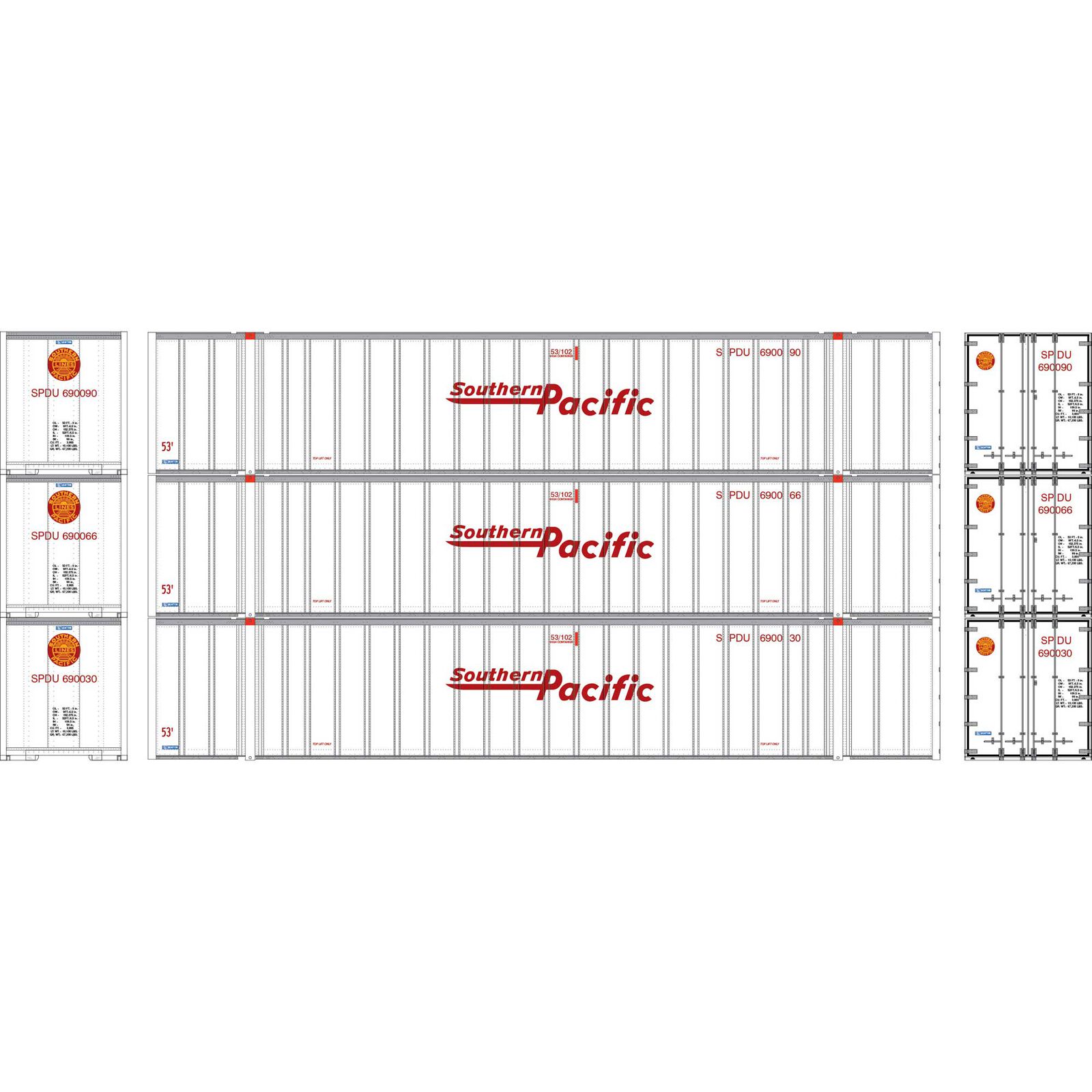N ATH 53' Stoughton Container, Legendary Liveries SPDU #690030/690066/690090 (3)