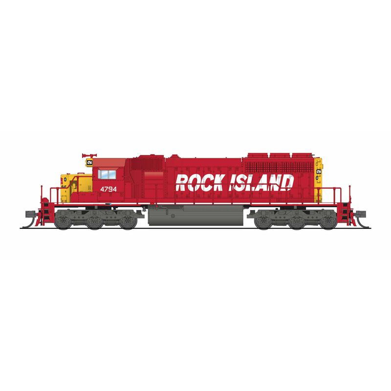 N, EMD SD40-2, Rock Island 4797, Red & Yellow, No-Sound / DCC-Ready