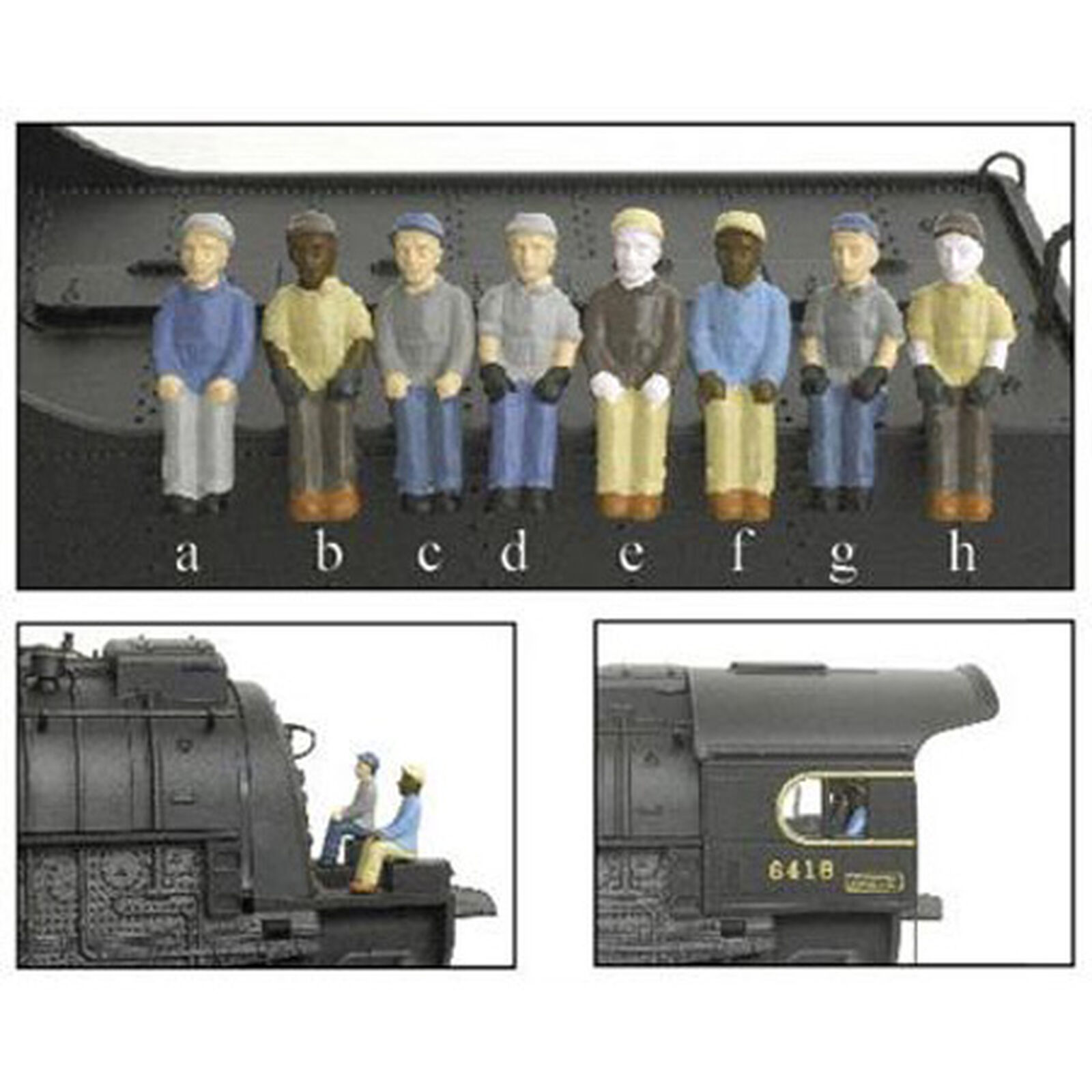 HO Engineer/Fireman A (a,b,c,d) (4)