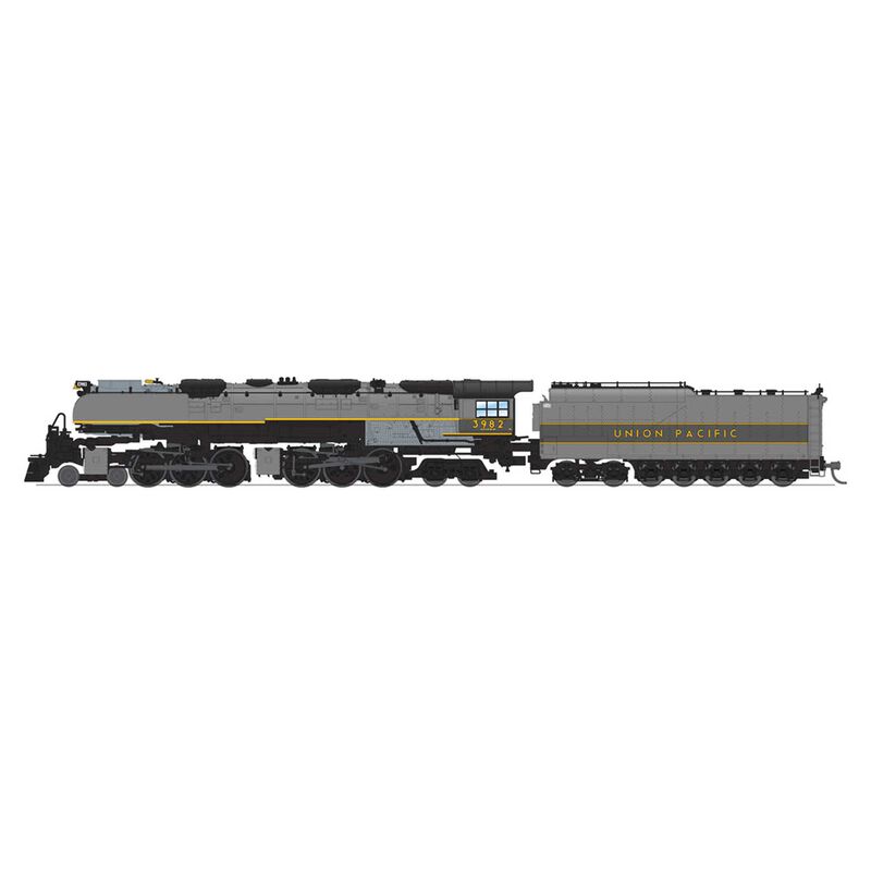 N Challenger 4-6-6-4 Locomotive with Oil Tender and DCC & Sound, Two-tone Gray, UP #3982
