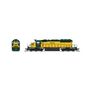 N, EMD SD40-2 Locomotive, CNW 6848, Green & Yellow