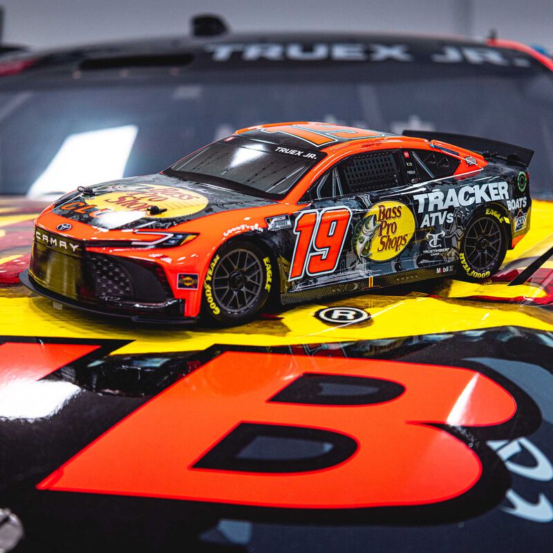 1/12 NASCAR RC Race Car Martin Truex Jr. No. 19 2024 Bass Pro Toyota Camry 2S AWD RTR Brushed On-Road (Battery & Charger Included), Orange