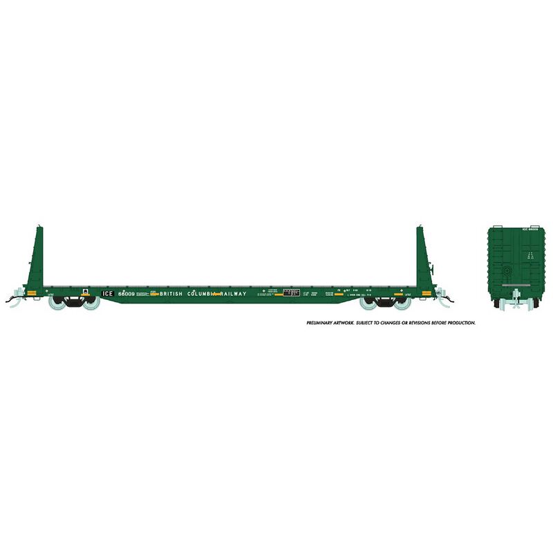 HO Marine Industries Bulkhead Flatcar ICE ExBCR, Single