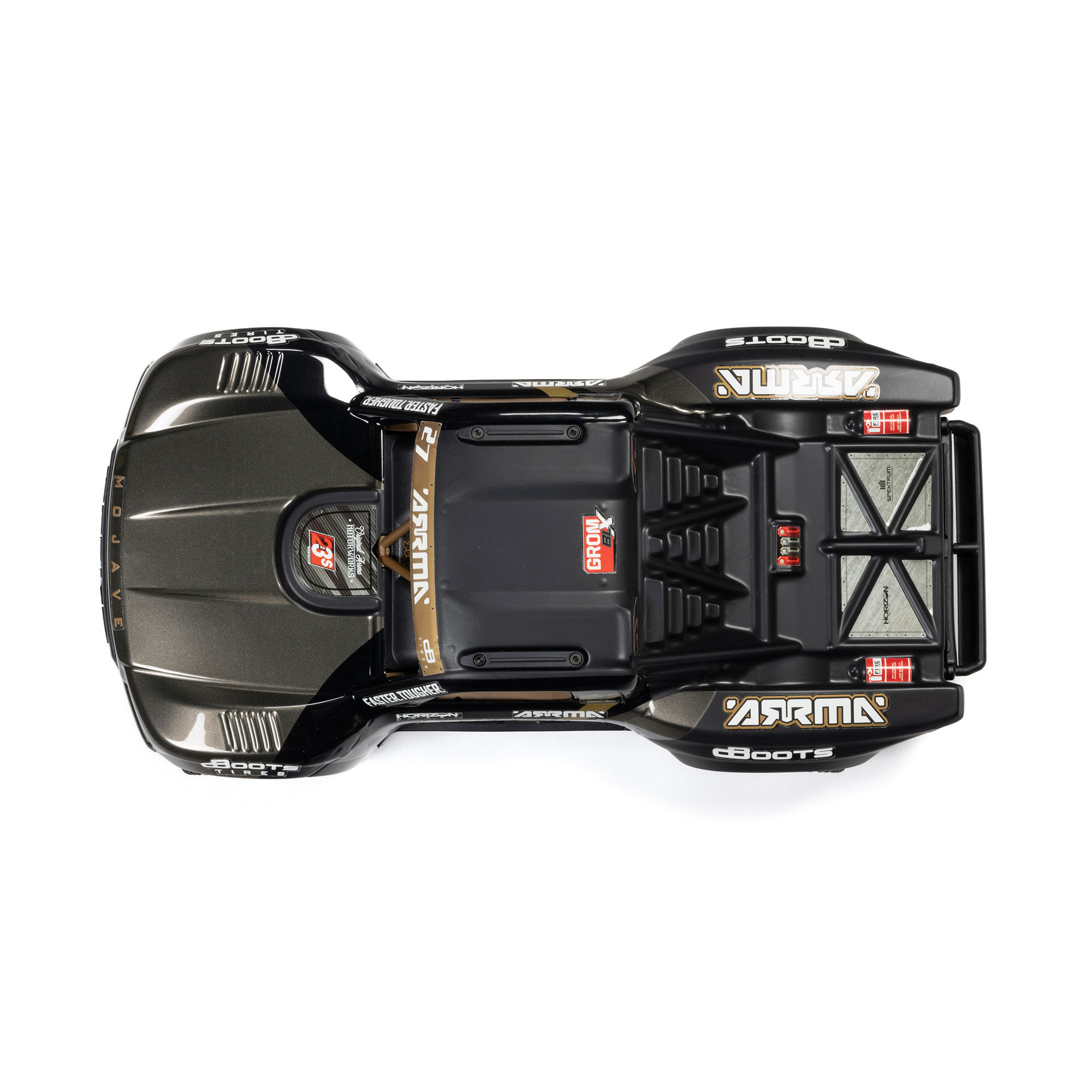 thumbnail image 2 of ARRMA Grom Mojave 1/18 Black Bronze Body - ARA-1566 W/ Cage & Interior - Gold Accents - Electric Truck 2 of 4