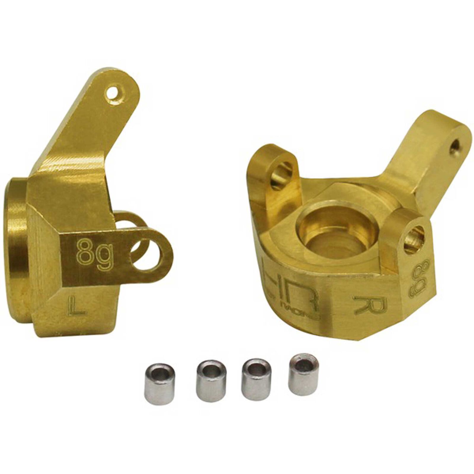 Brass Front Left & Right Steering Knuckles: SCX24