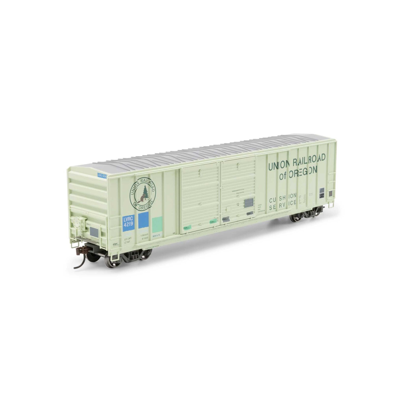 HO 50' FMC 5077 DD Offset Box Car, Primed For Grime LVRC Ex-UO #4219