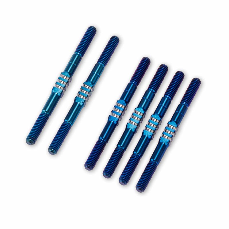 3.5mm Titanium Fin Turnbuckles, Burnt Blue, 1/10 TLR 22X AC (6)