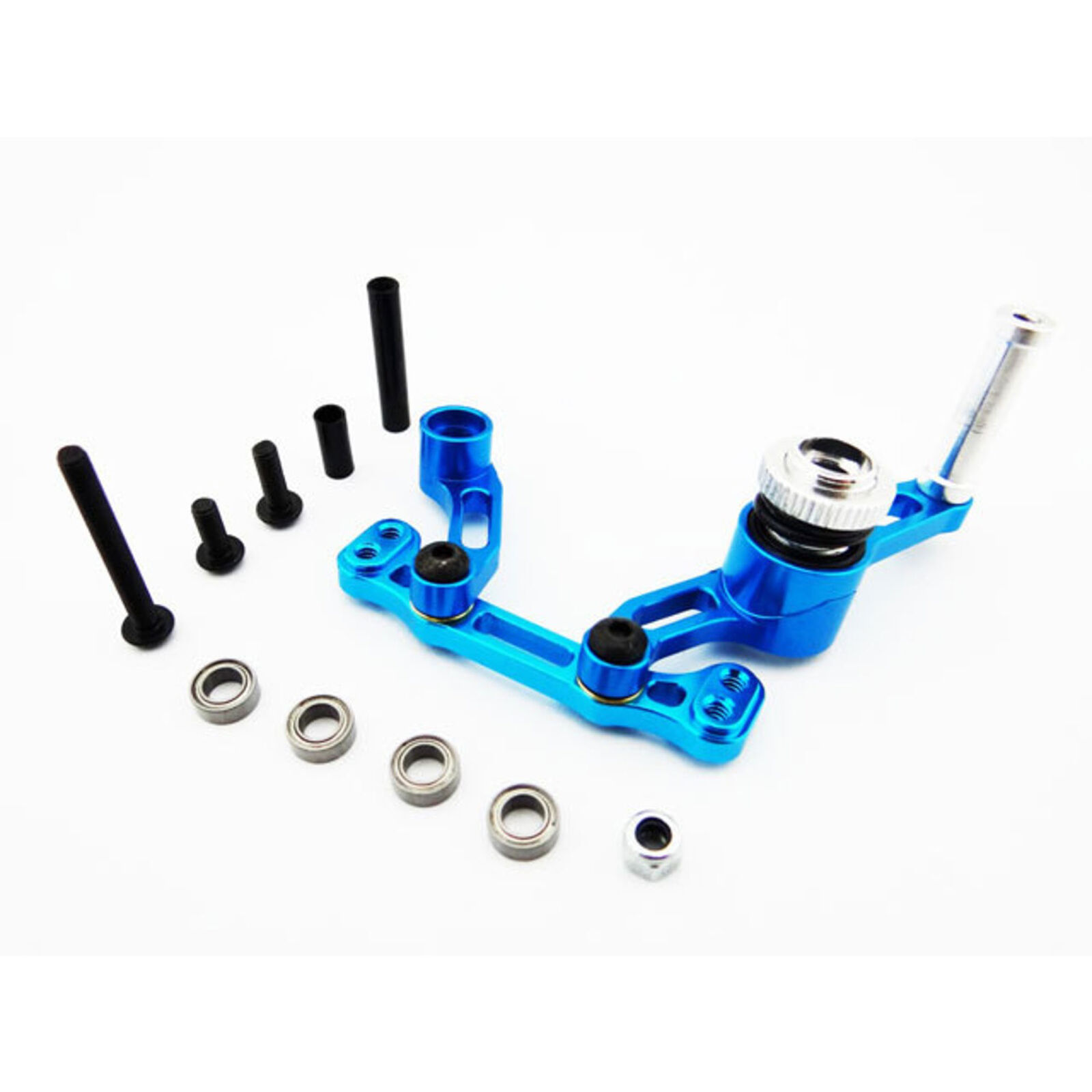 Aluminum Bellcrank Servo Saver Set, Blue: ECX 2WD