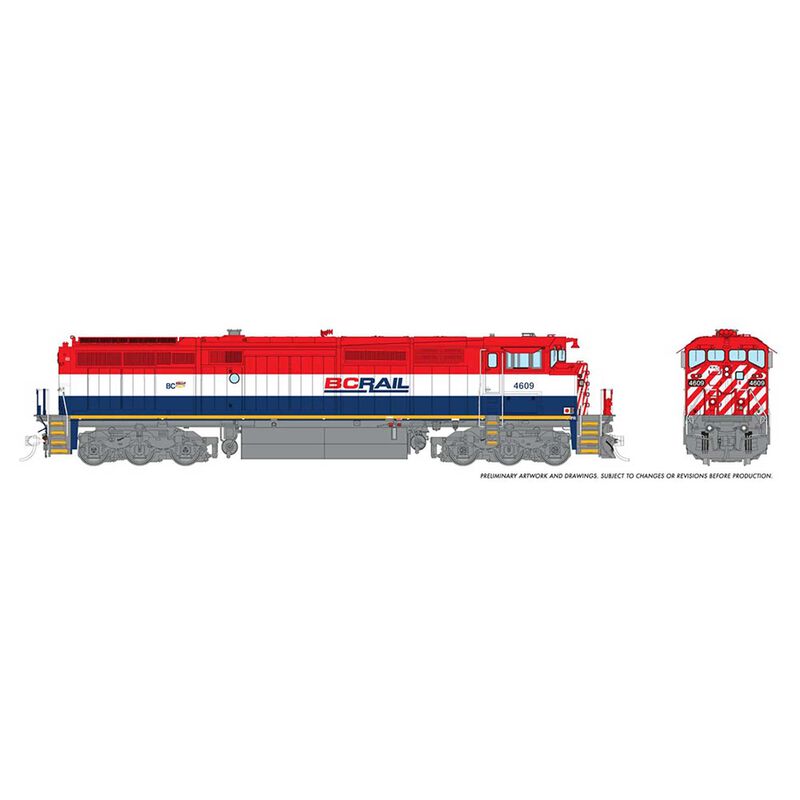 HO Dash8-40CM Locomotive with DCC & Sound, BCR #4626