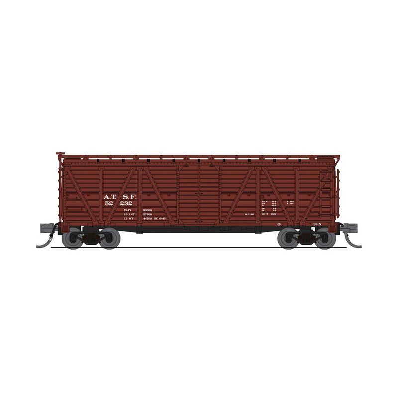 N 40' Wood Stock Car, ATSF 52314, Sheep Sounds