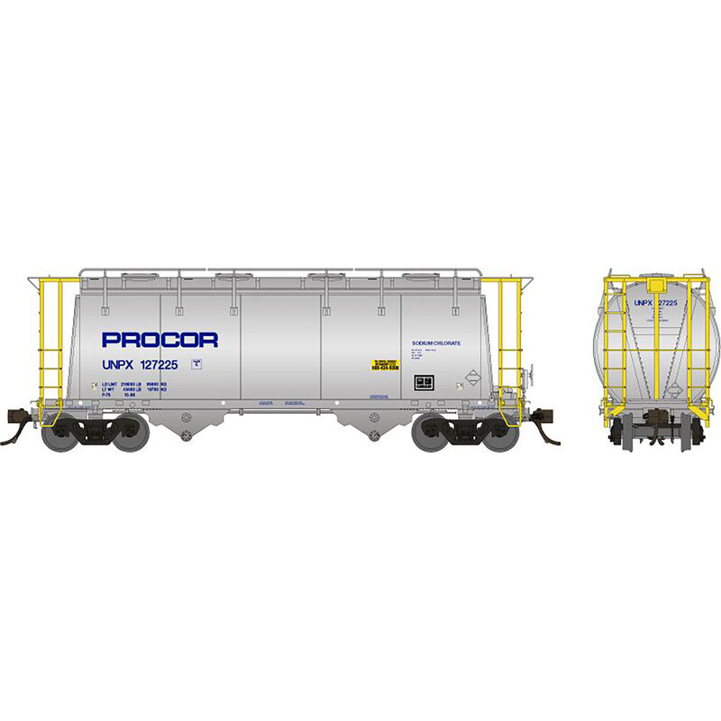 HO Procor 3000 cu ft Hopper with Handrail & Worldmark #4 (6)