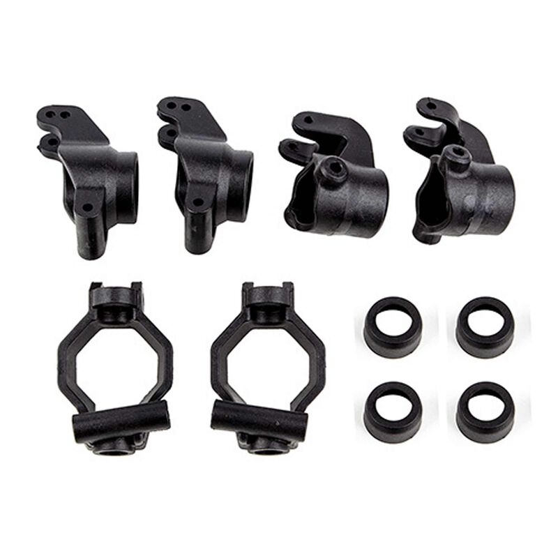 Caster & Steering Blocks, Rear Hubs Set, 1/8 Team Associated Rival MT8