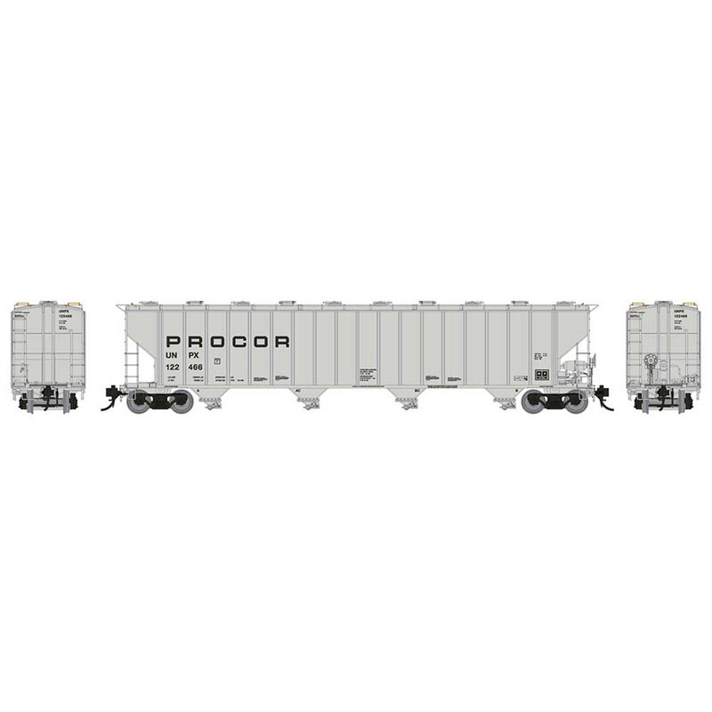 HO Procor 5820 Covered Hopper UNPX, Mid Black Logo
