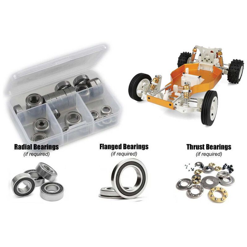 Rubber Shielded Bearing Kit: 1/10 Team Associated RC10 40th Anniversary