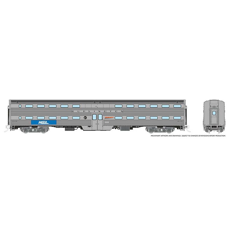 HO Gallery Commuter Car Metra BN Coach, Unnumbered