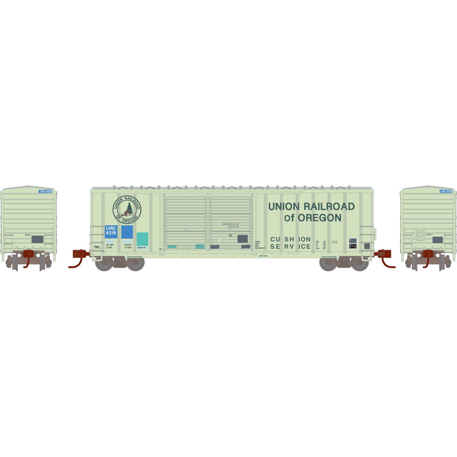 N 50' FMC DD Offset Box Car, Primed For Grime LVRC Ex-UO #4219