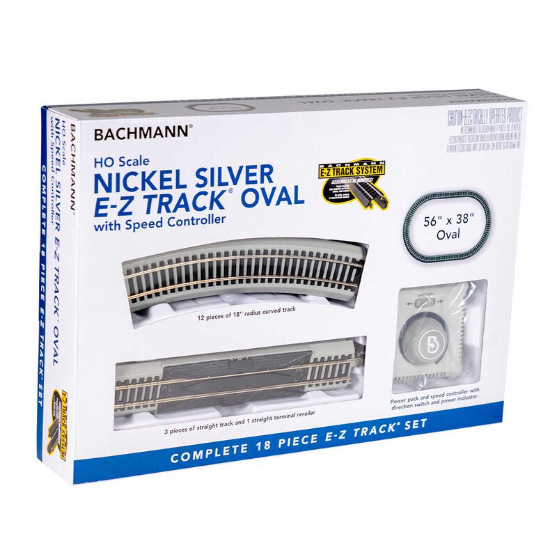 Snap-Fit E-Z TRACK® - NICKEL SILVER OVAL with SPEED CONTROLLER - HO Scale
