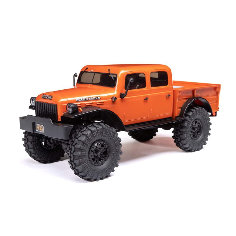 1/24 SCX24 Dodge Power Wagon 4X4 RTR Brushed Rock Crawler (Battery & Charger Included), Orange - SCRATCH & DENT