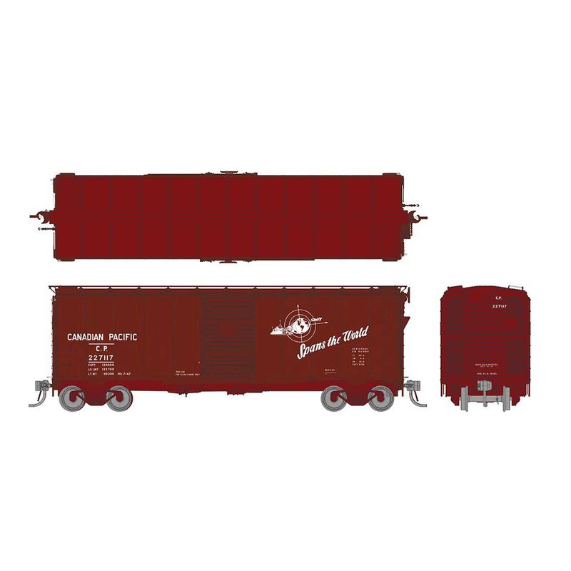 HO 1937 AAR 40ft Boxcar: CPR - Spans the World