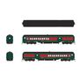 HO Scale Heavyweight 5-Car Passenger Set, Christmas Paint Scheme